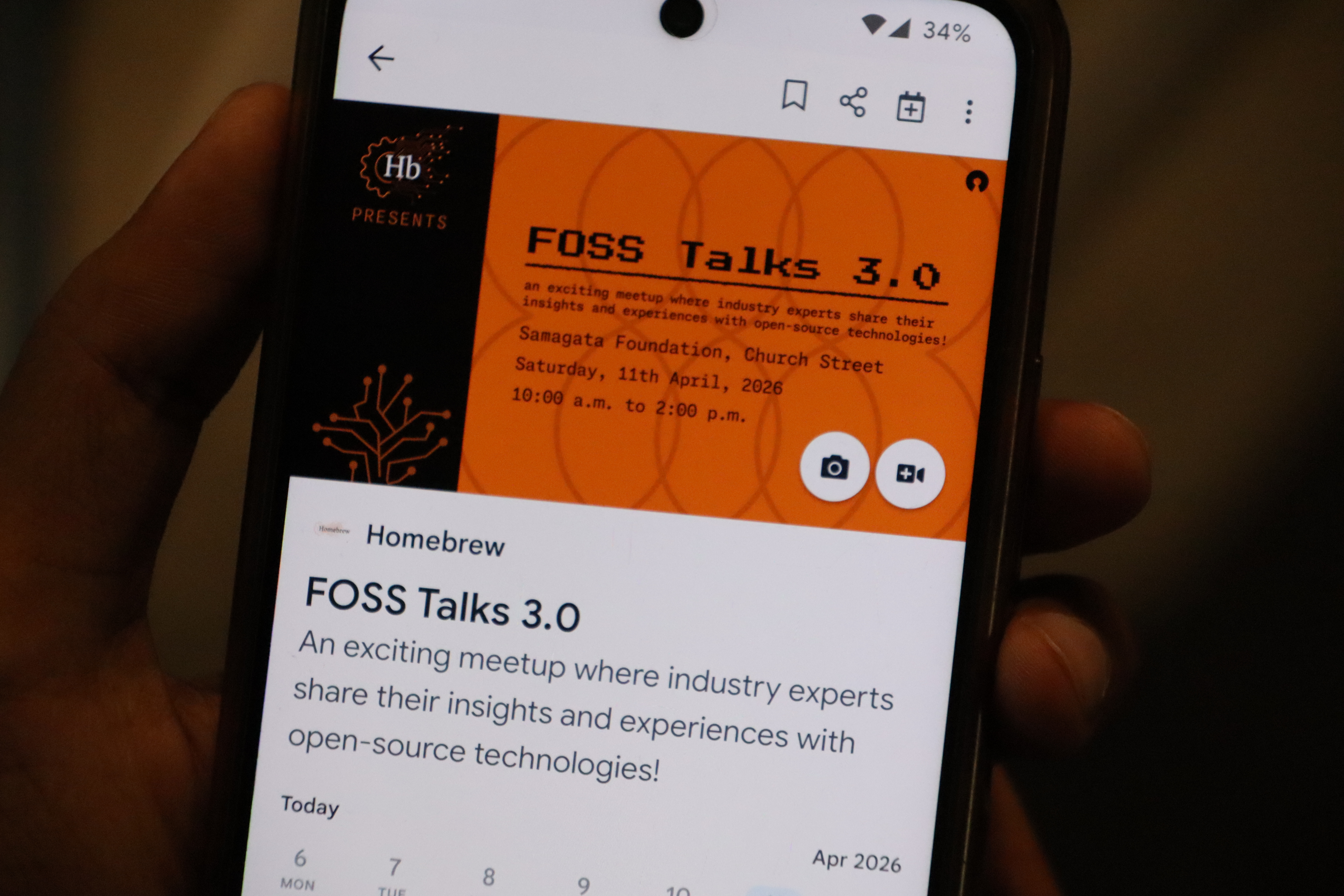FOSS Talks 3.0 audience and venue
